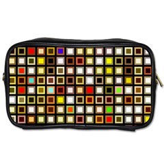 Squares-colorful-texture-modern-art Toiletries Bag (one Side)