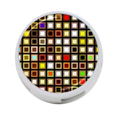 Squares-colorful-texture-modern-art 4-port Usb Hub (one Side)