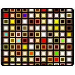 Squares-colorful-texture-modern-art Fleece Blanket (medium) 