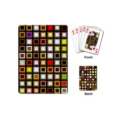 Squares-colorful-texture-modern-art Playing Cards Single Design (mini) by Jancukart