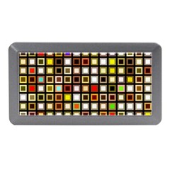 Squares-colorful-texture-modern-art Memory Card Reader (mini)