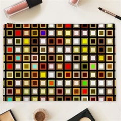 Squares-colorful-texture-modern-art Cosmetic Bag (xxl)