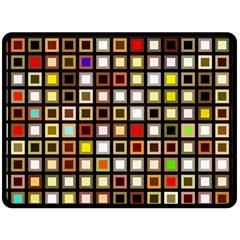 Squares-colorful-texture-modern-art Double Sided Fleece Blanket (large) 