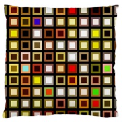 Squares-colorful-texture-modern-art Large Flano Cushion Case (two Sides)