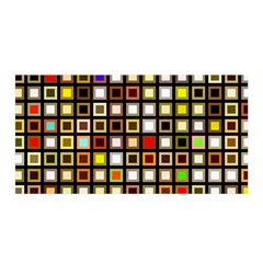 Squares-colorful-texture-modern-art Satin Wrap 35  X 70 