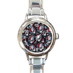 Grateful Dead Pattern Round Italian Charm Watch by Jancukart