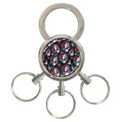 Grateful Dead Pattern 3-ring Key Chain