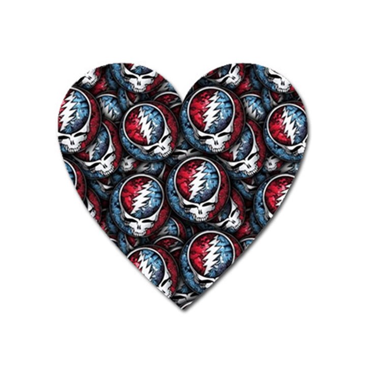 Grateful Dead Pattern Heart Magnet