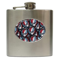 Grateful Dead Pattern Hip Flask (6 Oz) by Jancukart