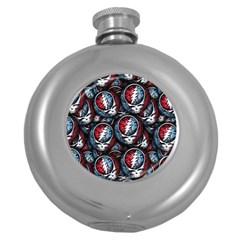 Grateful Dead Pattern Round Hip Flask (5 Oz) by Jancukart