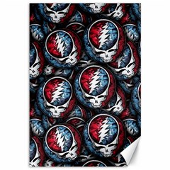 Grateful Dead Pattern Canvas 12  X 18  by Jancukart