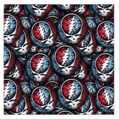 Grateful Dead Pattern Square Satin Scarf (36  X 36 )