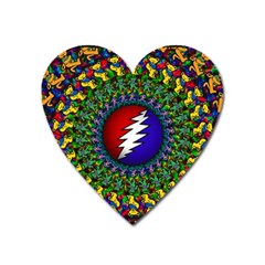 Grateful Dead Heart Magnet by Jancukart