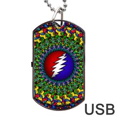 Grateful Dead Dog Tag Usb Flash (one Side) by Jancukart