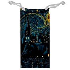 Cartoon Starry Night Vincent Van Gofh Jewelry Bag by Jancukart