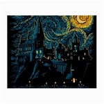 Cartoon Starry Night Vincent Van Gofh Small Glasses Cloth (2 Sides) Front