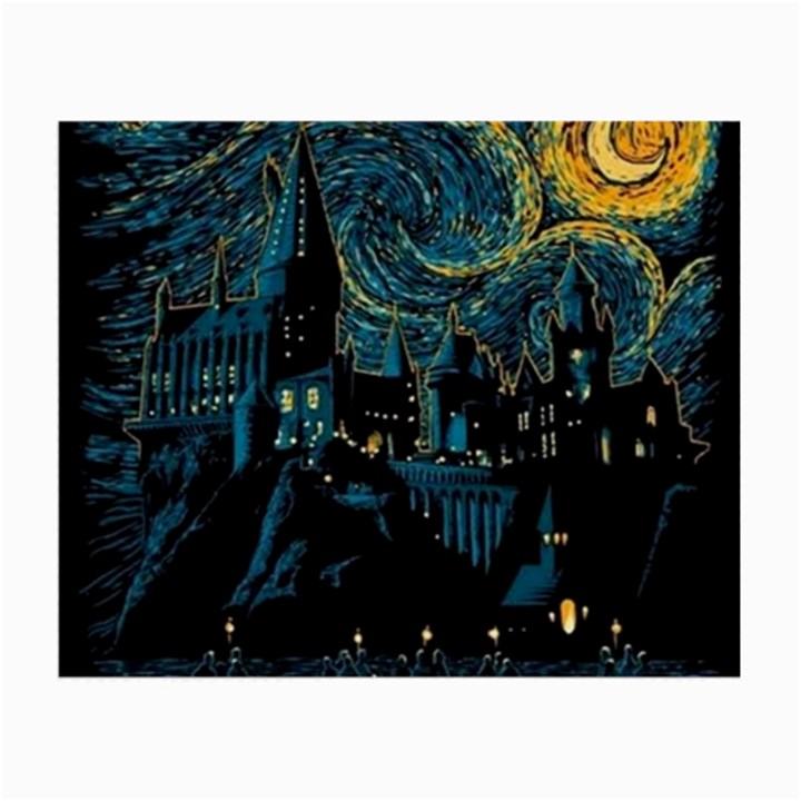 Cartoon Starry Night Vincent Van Gofh Small Glasses Cloth (2 Sides)