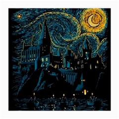 Cartoon Starry Night Vincent Van Gofh Medium Glasses Cloth