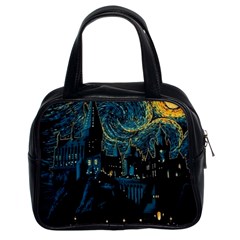 Cartoon Starry Night Vincent Van Gofh Classic Handbag (two Sides) by Jancukart