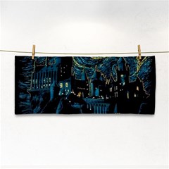 Cartoon Starry Night Vincent Van Gofh Hand Towel