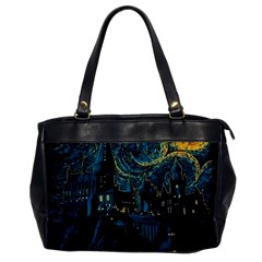 Cartoon Starry Night Vincent Van Gofh Oversize Office Handbag by Jancukart