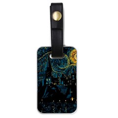 Cartoon Starry Night Vincent Van Gofh Luggage Tag (one Side) by Jancukart