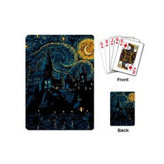 Cartoon Starry Night Vincent Van Gofh Playing Cards Single Design (mini)