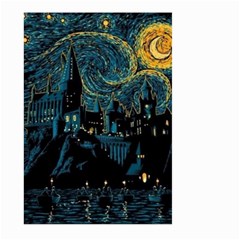 Cartoon Starry Night Vincent Van Gofh Large Garden Flag (two Sides) by Jancukart