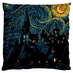 Cartoon Starry Night Vincent Van Gofh Large Cushion Case (one Side) by Jancukart