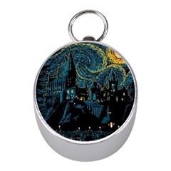 Cartoon Starry Night Vincent Van Gofh Mini Silver Compasses