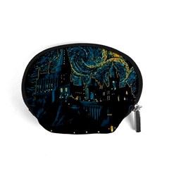 Cartoon Starry Night Vincent Van Gofh Accessory Pouch (small) by Jancukart