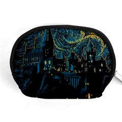 Cartoon Starry Night Vincent Van Gofh Accessory Pouch (medium) by Jancukart