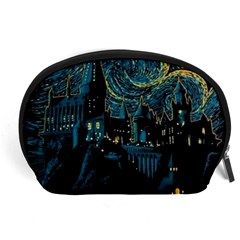 Cartoon Starry Night Vincent Van Gofh Accessory Pouch (large) by Jancukart