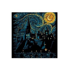 Cartoon Starry Night Vincent Van Gofh Satin Bandana Scarf 22  X 22 