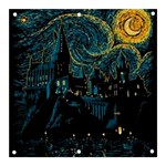 Cartoon Starry Night Vincent Van Gofh Banner and Sign 3  x 3  Front