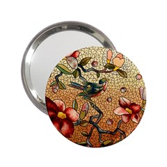 Flower Cubism Mosaic Vintage 2 25  Handbag Mirrors