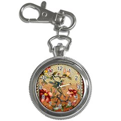 Flower Cubism Mosaic Vintage Key Chain Watches