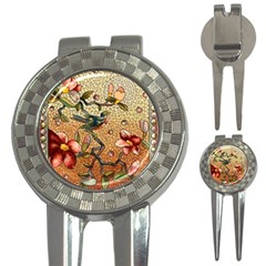 Flower Cubism Mosaic Vintage 3-in-1 Golf Divots