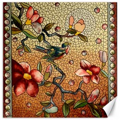 Flower Cubism Mosaic Vintage Canvas 16  X 16  by Jancukart