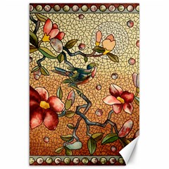 Flower Cubism Mosaic Vintage Canvas 20  X 30 