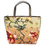 Flower Cubism Mosaic Vintage Bucket Bag Front