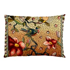 Flower Cubism Mosaic Vintage Pillow Case by Jancukart