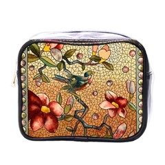 Flower Cubism Mosaic Vintage Mini Toiletries Bag (one Side)