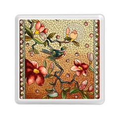 Flower Cubism Mosaic Vintage Memory Card Reader (square) by Jancukart