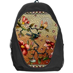 Flower Cubism Mosaic Vintage Backpack Bag