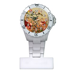 Flower Cubism Mosaic Vintage Plastic Nurses Watch