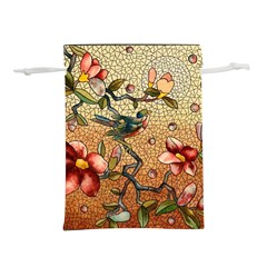 Flower Cubism Mosaic Vintage Lightweight Drawstring Pouch (m) by Jancukart