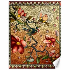 Flower Cubism Mosaic Vintage Canvas 12  X 16 