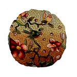 Flower Cubism Mosaic Vintage Standard 15  Premium Round Cushions Front