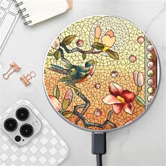 Flower Cubism Mosaic Vintage Wireless Charger by Jancukart